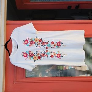 White Embroidered Dress